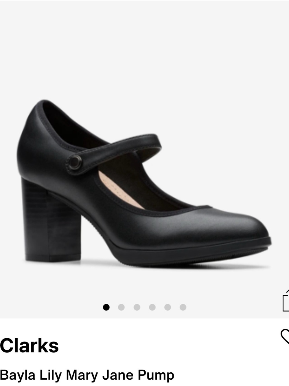 Clarks Bayla Lily Mary Jane Pump - Black